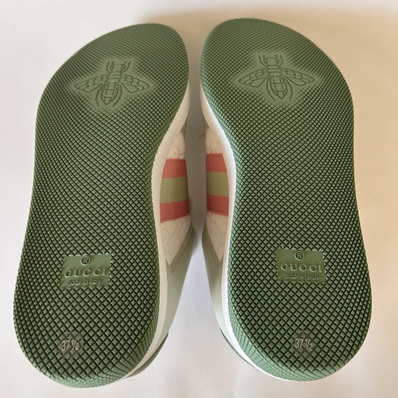 GUCCI Women's Screener WMNS White Original "GG" Canvas Sneaker Size 7.5 NIB - Picture 9 of 12